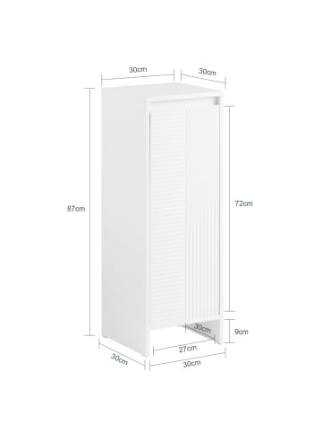 SoBuy Waschschrank in Reinweiß - (W) 30 x (H) 87 x (L) 30 cm