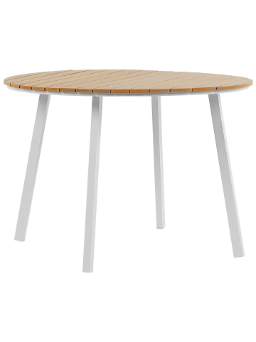 Beliani Gartentisch CAVOLI in Braun/Weiß - (W) 105 x (H) 73 x (L) 105 cm