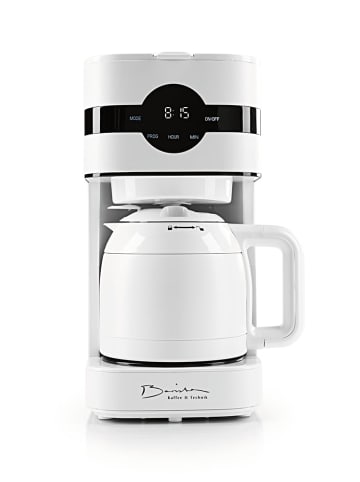 Barista Kaffeemaschine LED-Display 900W weiß mit Isolierkanne Weiß