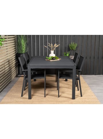 ebuy24 Gartenset Marbella Schwarz 100 x 160 cm
