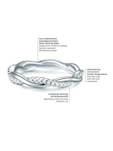 Trilani Ring Sterling Silber Zirkonia weiß in silber