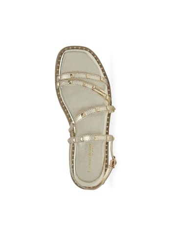 Les Tropéziennes par M Belarbi Flache Sandale aus Leder Corabel Gold