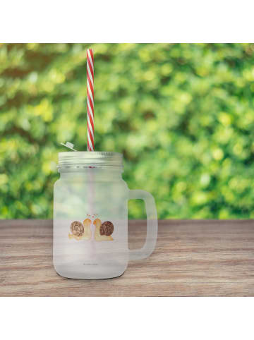 Mr. & Mrs. Panda Glas Schnecken Liebe ohne Spruch in Transparent