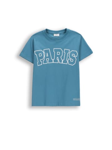 Coccodrillo Baumwoll-T-Shirt mit kurzen Ärmeln in türkis