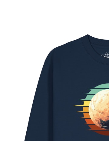 wat? Apparel Sweatshirt Pluto Retro Sunset in Dunkelblau