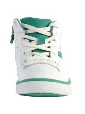Clarks Hohe Leder-Sneaker für Kinder „City Flake“ Weiß