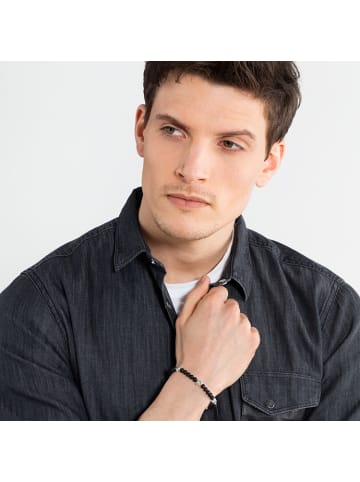 Thomas Sabo Armband Totenkopf in silber, schwarz