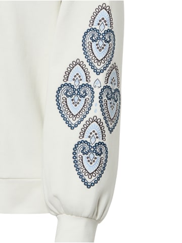 Zero  Sweatshirt in ecru blau