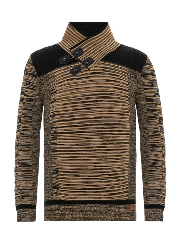 Cipo & Baxx Strickpullover in CAMEL-BLACK