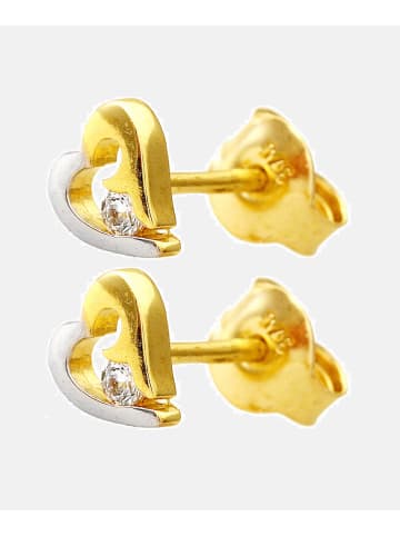 Vanlere Ohrstecker aus 375 Gelbgold mit Zirkonia