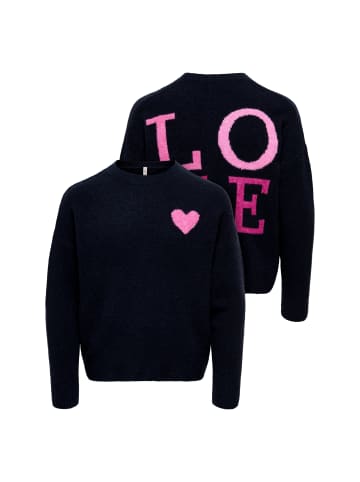 KIDS ONLY Strickpullover 'Abby Love' in blau
