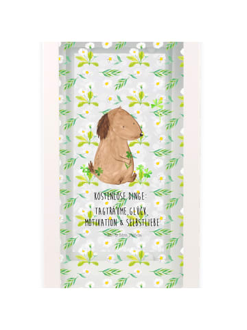 Mr. & Mrs. Panda Teelichthalter Hund Kleeblatt mit Spruch in Transparent