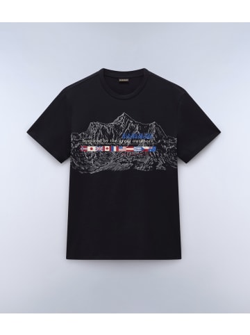 Napapijri T-Shirt "S-Turin 1" in Schwarz