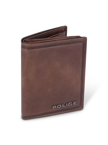 Police Geldbörse Leder 9 cm in brown