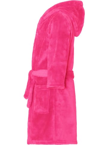 Playshoes Fleece-Bademantel uni in Pink