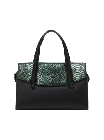 faina Women Handbag in Black Green