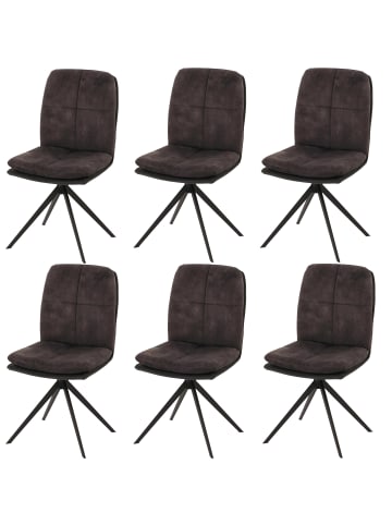 MCW 6er-Set Esszimmerstuhl M68, Dunkelgrau