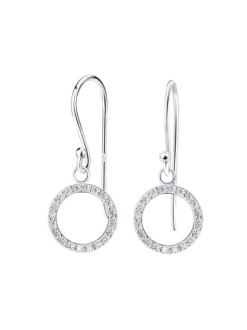 Alexander York Ohrringe CIRCLE Zirkonia in 925 Sterling Silber, 2-tlg. in silber