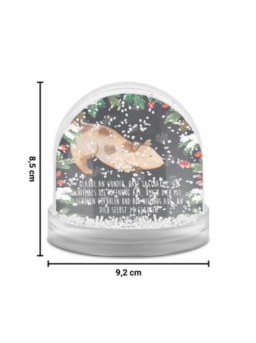 Mr. & Mrs. Panda Schneekugel Hund Marienkäfer mit Spruch in Kreidetafel