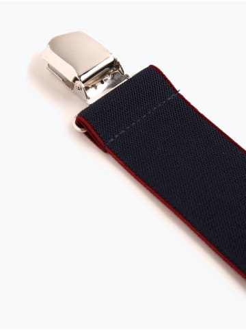 Finshley & Harding London Hosenträger in marine bordeaux - 0001