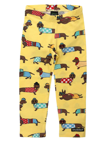 Villervalla Leggings Dachshund in zitrone