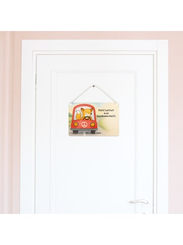 Mr. & Mrs. Panda Schild Fahrlehrer Leidenschaft Design mit Spruch in Weiß