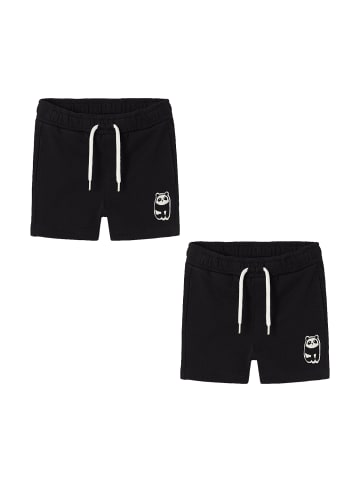 name it Shorts 2er-Set Relaxed Fit Baumwolle Hose in Schwarz-2