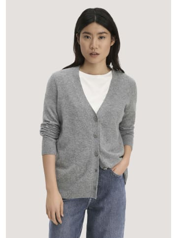 Hessnatur Hessnatur Strickjacke Relaxed aus Bio-Schurwolle mit Cashmere in grau