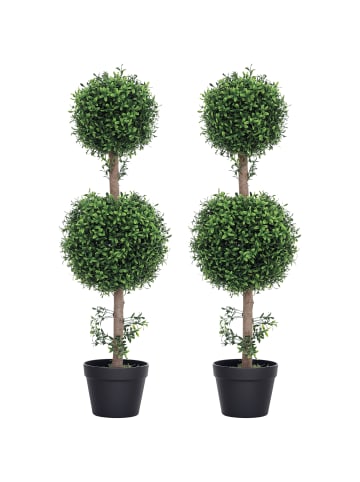 HOMCOM Künstliche Pflanzen in Grün 18L x 18B x 91,6H cm