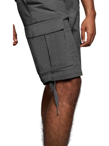 Normani Outdoor Sports Sommer-Shorts „Kalahari“ mit Gürtel „Wadi“ in Anthrazit