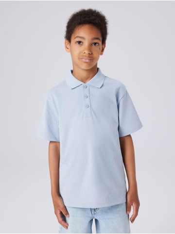 name it Nkmkally Poloshirt kurzarm Bio-Baumwolle in blue fog