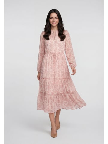 Usha Women Dress in rose offwhite