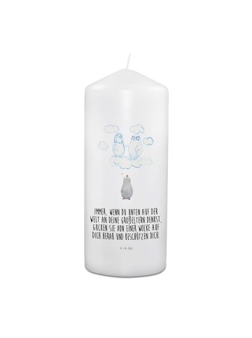 Mr. & Mrs. Panda Kerze Zur Trauer Pinguin Großeltern mit Spruch in Weiß