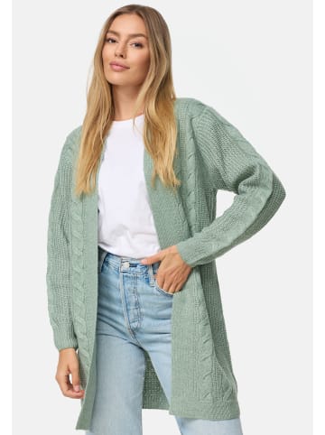 Threadbare Cardigan THB Rozanna Cable Detail Cardigan in Sage