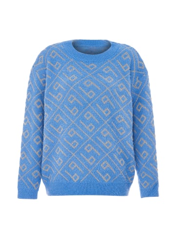 ebeeza Damen Strickpullover in Denim Blau