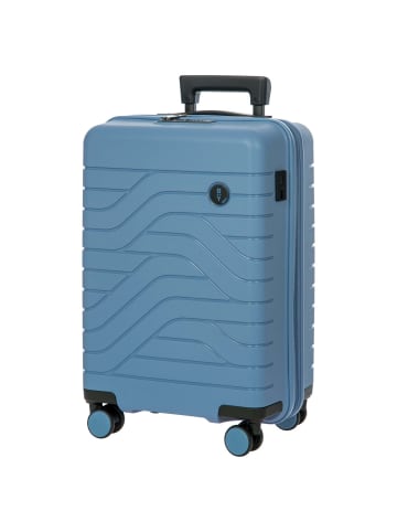 BRIC`s BY Ulisse - 4-Rollen-Kabinentrolley 55 cm (grey blue) in grey blue