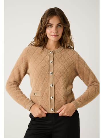 More & More kuschelige Fell-Strickjacke in warm camel