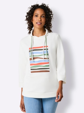 creation L Sweatshirt in ecru-eucalyptus-bedruckt