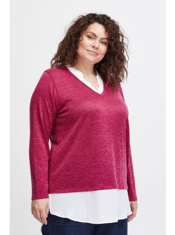 Fransa Strickpullover FPREXAN PU 1 20611407  Modischer 2-in-1-Pullover in Pink