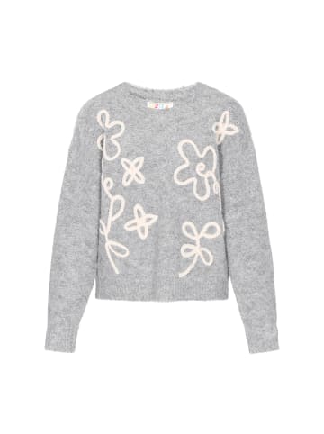 IZIA Women Sweater in light grey melange