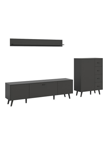 ebuy24 Wandregal Linea Grau 269 x 40 cm