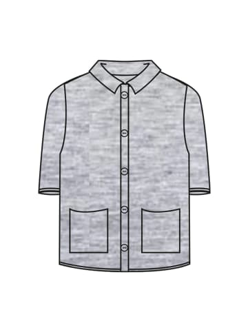 Smith&Soul Button-Cardigan mit Kragen in Silver Grey Melange