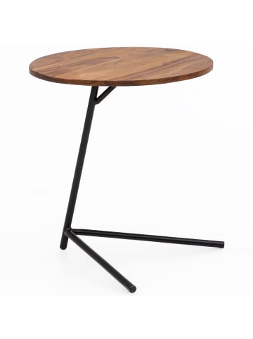 KADIMA DESIGN Beistelltisch | Sheesham/Metall, 40x46x40cm, Industrial