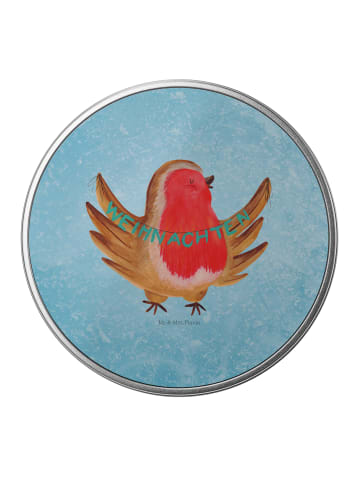 Mr. & Mrs. Panda Erinnerungsbox Rotkehlchen Weihnachten ohne Spruch in Eisblau