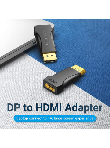 Vention Displayport-zu-HDMI-Adapter kompatibel mit Lenovo, in Schwarz