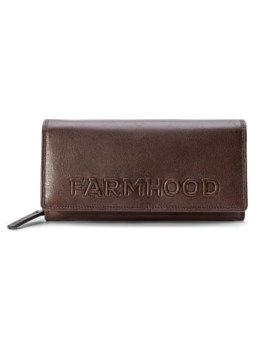 Farmhood Memphis Geldbörse RFID Schutz Leder 19 cm in dark brown