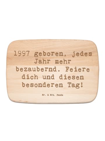 Mr. & Mrs. Panda Frühstücksbrett Spruch 1997 Geburtstag Charmant... in Transparent