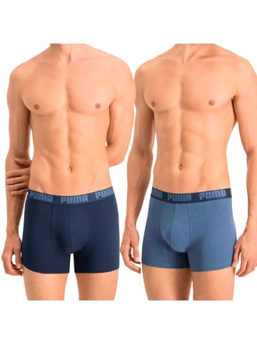 Puma Bodywear Boxershorts 4er Pack in Navy / Blau melange