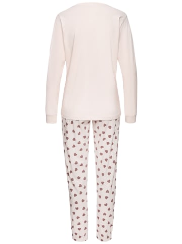 VIVANCE DREAMS Pyjama in rosa-gemustert