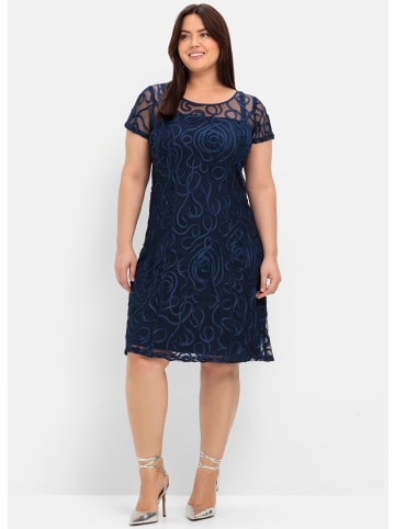 sheego Spitzenkleid in marine